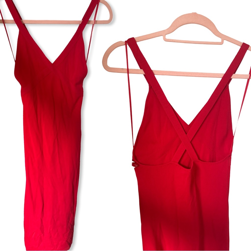 Zara Elegant Red Sleeveless Dress